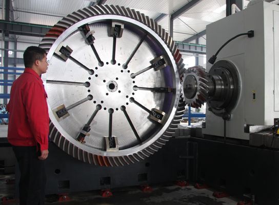 Große Materialien 20CrMnTi Durchmesser-Spiralen-Kegelradgetriebe-äußere Durchmessers 2000mm lang unter Verwendung des Lebens